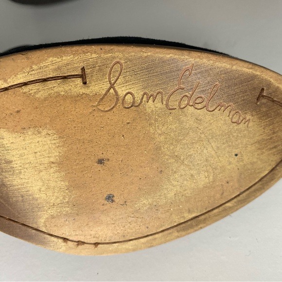 Sam Edelman Womens Petty Ankle Boot Sz 7.5 Black Suede Bootie Block Heel Comfy - Picture 11 of 15